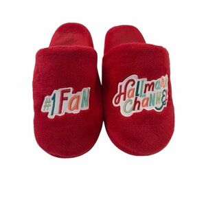 Hallmark Red Slippers with Embroidered Design